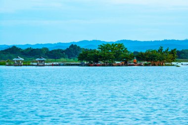Tilok Aram temple in Kwan Phayao lake, Thailand.