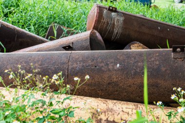 Tayland 'da bir grup çelik duba..