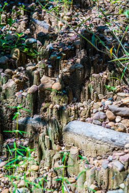 Toprak katmanlarının arka planı, Tayland.