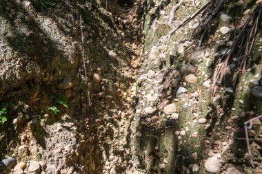 Toprak katmanlarının arka planı, Tayland.