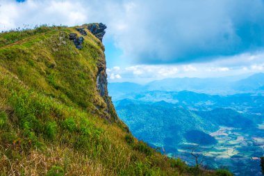 Chiangrai, Tayland 'daki Phu Chi Fa Dağı manzarası.