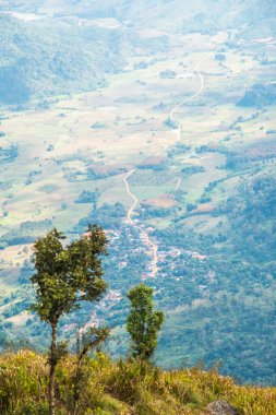 Chiangrai, Tayland 'da Phu Chi Fa' nın en iyi manzarası.