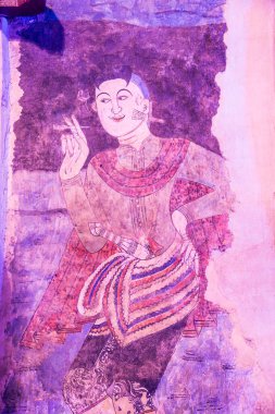 Wat Phumin, Tayland 'da antik duvar resmi.