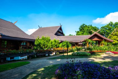 CHIANG RAI, THAILAND - 28 Ağustos 2016: Doi Tung Royal Villa, Chiang Rai, Tayland.