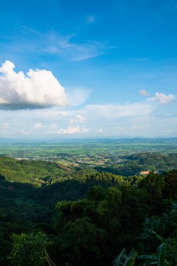 KM 12 'den bakıldığında dağ manzarası, Chiang Rai vilayeti.