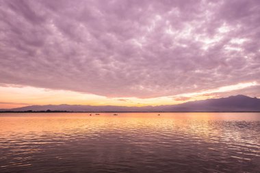 Kwan Phayao, Tayland 'da gün batımı.