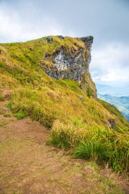 Chiangrai, Tayland 'daki Phu Chi Fa Dağı manzarası.