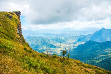 Chiangrai, Tayland 'daki Phu Chi Fa Dağı manzarası.