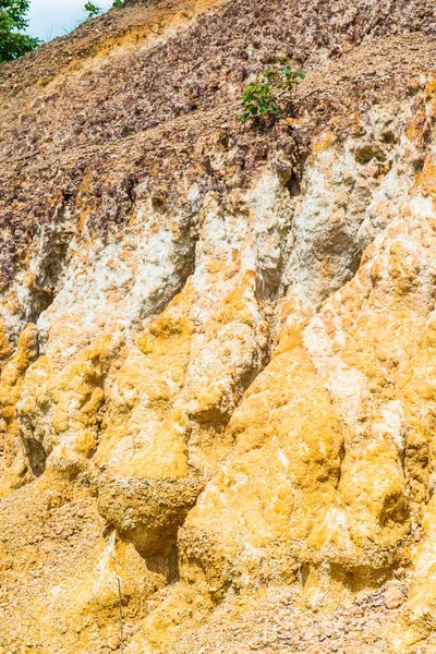 Background of beautiful soil layers in Thai, Thailand.