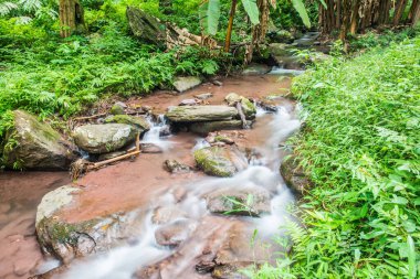 Champa Tanga Şelalesinde Su Akıyor, Tayland.