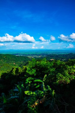 Dağ manzarası Doi Tung bakış açısından, Chiang Rai vilayeti.