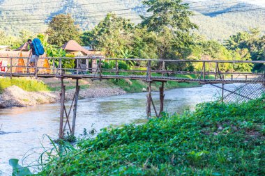 Mae Hong Son bölgesindeki Pai Nehri, Tayland.