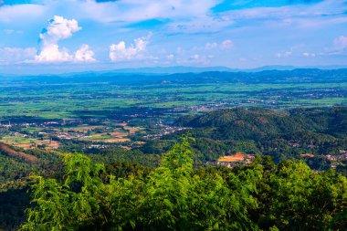 Dağ manzarası Doi Tung bakış açısından, Chiang Rai vilayeti.