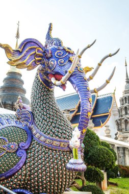 Tayland 'daki Ban Den Tapınağında Himmapan yaratığı.