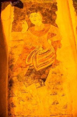 Wat Phumin, Tayland 'da antik duvar resmi.