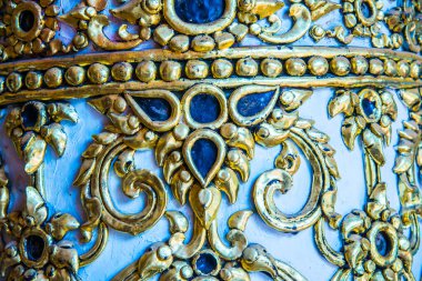 Tayland 'da Phaya Wat Tapınağı' nda Tayland stili kalıp sanatı.