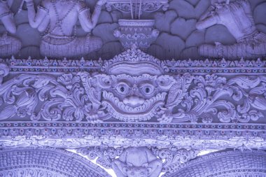 Tayland 'ın Nan eyaletindeki Ming Muang tapınağında güzel bir kalıp sanatı..