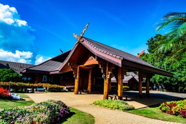 CHIANG RAI, THAILAND - 28 Ağustos 2016: Doi Tung Royal Villa, Chiang Rai, Tayland.