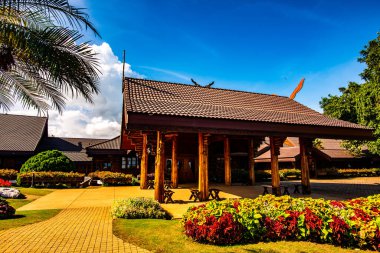 CHIANG RAI, THAILAND - 28 Ağustos 2016: Doi Tung Royal Villa, Chiang Rai, Tayland.