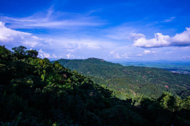 Dağ manzarası Doi Tung bakış açısından, Chiang Rai vilayeti.