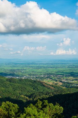KM 12 'den bakıldığında dağ manzarası, Chiang Rai vilayeti.