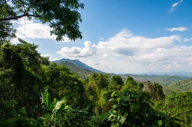 Kwan Phayao 'nun Tayland' daki dağ manzarası.