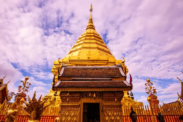 stock image Phrathat Doi Suthep temple in Chiangmai province, Thailand.