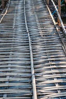 Tayland 'ın bambu zemininin arka planı.