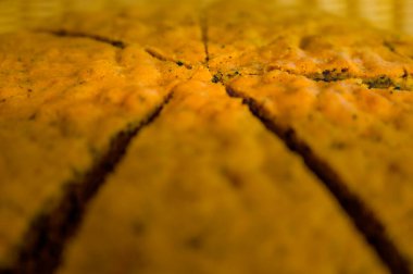 Fırından taze balkabağı keki..