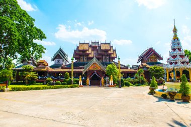 Nantaram tapınağının manzarası, Tayland.