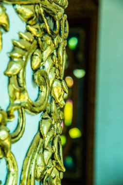 Tayland 'da Phaya Wat Tapınağı' nda Tayland stili kalıp sanatı.