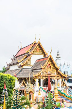 Tayland 'daki Huai Sai Khao Tapınağı' ndaki güzel kilise..