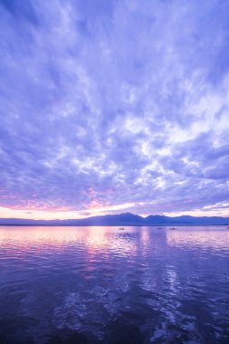 Kwan Phayao, Tayland 'da gün batımı.