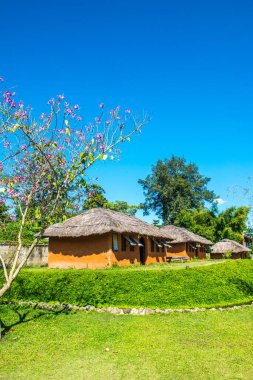 Tayland 'daki Santichon köyünün bahçe manzarası.