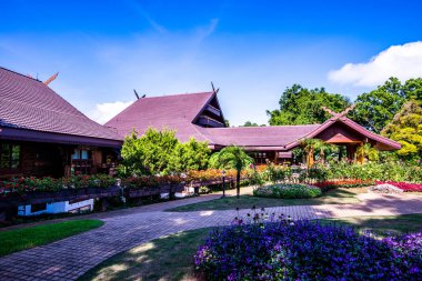 CHIANG RAI, THAILAND - 28 Ağustos 2016: Doi Tung Royal Villa, Chiang Rai, Tayland.
