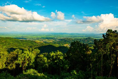 KM 12 'den bakıldığında dağ manzarası, Chiang Rai vilayeti.