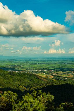 KM 12 'den bakıldığında dağ manzarası, Chiang Rai vilayeti.