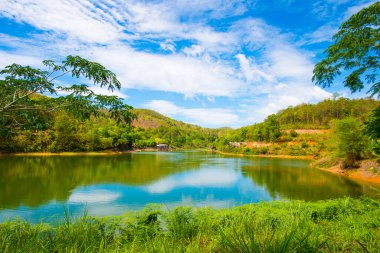 Chiangrai, Tayland 'daki Wangmajshar Gölü Manzarası