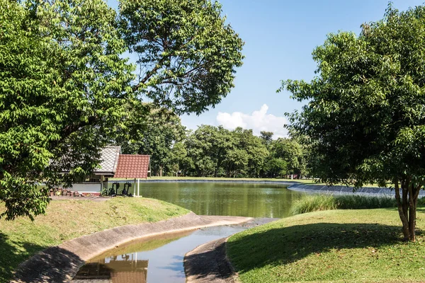 Su göle akıyor, Tayland.