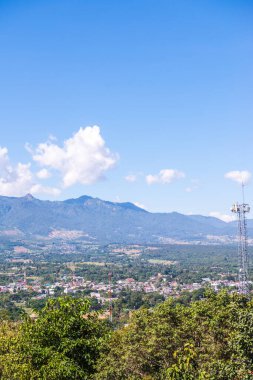 Tayland 'ın Pai şehrinin manzara görüntüsü.