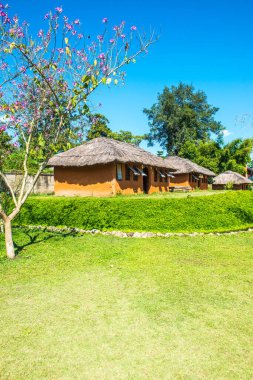 Tayland 'daki Santichon köyünün bahçe manzarası.