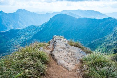 Chiangrai, Tayland 'daki Phu Chi Fa Dağı manzarası.