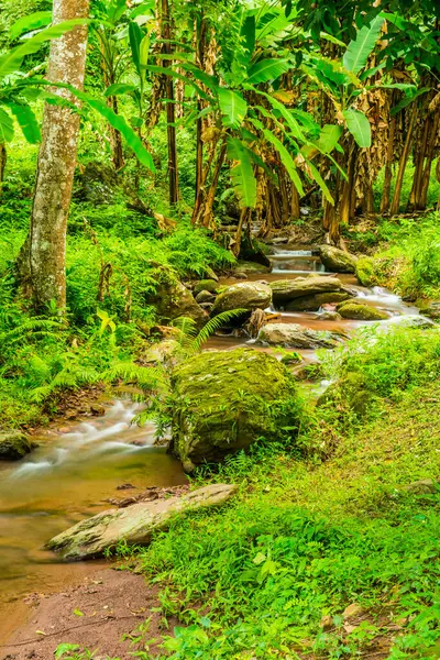 Champa Tanga Şelalesinde Su Akıyor, Tayland.