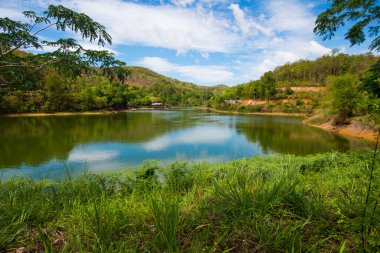 Chiangrai, Tayland 'daki Wangmajshar Gölü Manzarası