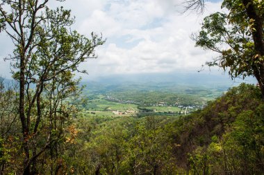 Tayland 'ın Lampang eyaletindeki Pan şehrinin en iyi manzarası