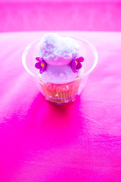 Cupcake on pink cloth, Thailand