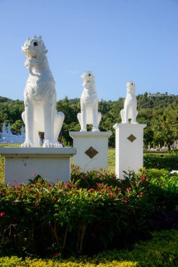 Kraliyet Flora Ratchaphruek Parkı, Chiang Mai Eyaleti 'nde Tayland Tarzı Sanat Heykeli.