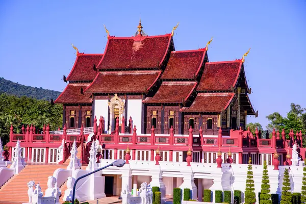 Pabellón Real Edificio Hor Kham Luang Provincia Chiang Mai Tailandia — Foto de Stock