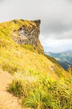 Chiangrai, Tayland 'daki Phu Chi Fa Dağı manzarası.