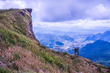 Chiangrai, Tayland 'daki Phu Chi Fa Dağı manzarası.